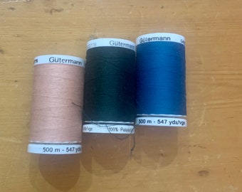 Gutermann thread / sewing thread / sewing cotton / new / 500m reels / gutermann