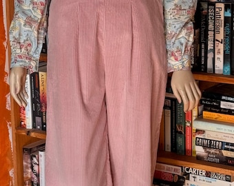 Cordhose / 40er Jahre Vintage Reproduktion/ handmade / rosa / Cordhose / Kathryn Hepburn / 40er Jahre / 40er Jahre