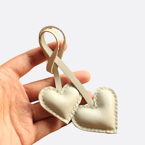 Heart Leather Bag Charm  | Leather Keychain | Bag Charm | Heart Bag Charm  | Heart Pendant | Bag Accessories.