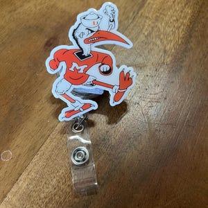 Sports Badge Reel, Miami Badge Reel, Hurricanes Badge, Heat Cardholder, Gators ID Holder, Interchangeable, Basketball, Football, Medical image 5