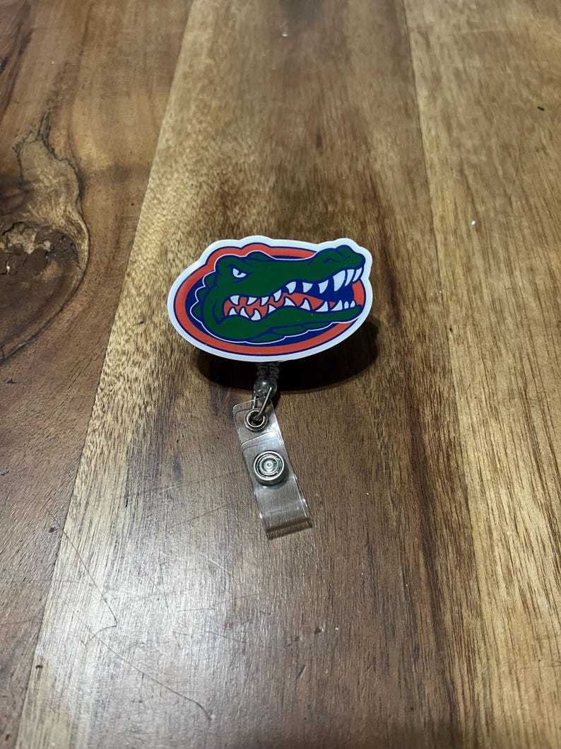 Sports Badge Reel, Miami Badge Reel, Hurricanes Badge, Heat Cardholder, Gators ID Holder, Interchangeable, Basketball, Football, Medical image 4