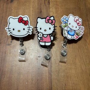 Cute Kitty Badge Reel, Gift ideas, Teacher Badge, Nurse Badge, Cute badge reel, ID holder, Badge holder, Retractable reel, Interchangeablew