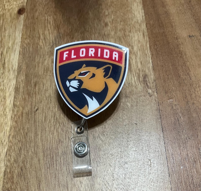 Sports Badge Reel, Miami Badge Reel, Hurricanes Badge, Heat Cardholder, Gators ID Holder, Interchangeable, Basketball, Football, Medical image 9