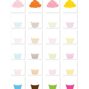 Cupcake clipart set mix and match CA020 instant download image 2