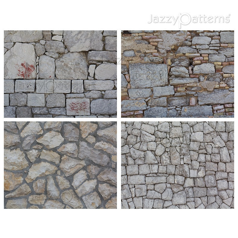Stone Walls Photo Textures Vol.4 Digital Scrapbooking | Etsy