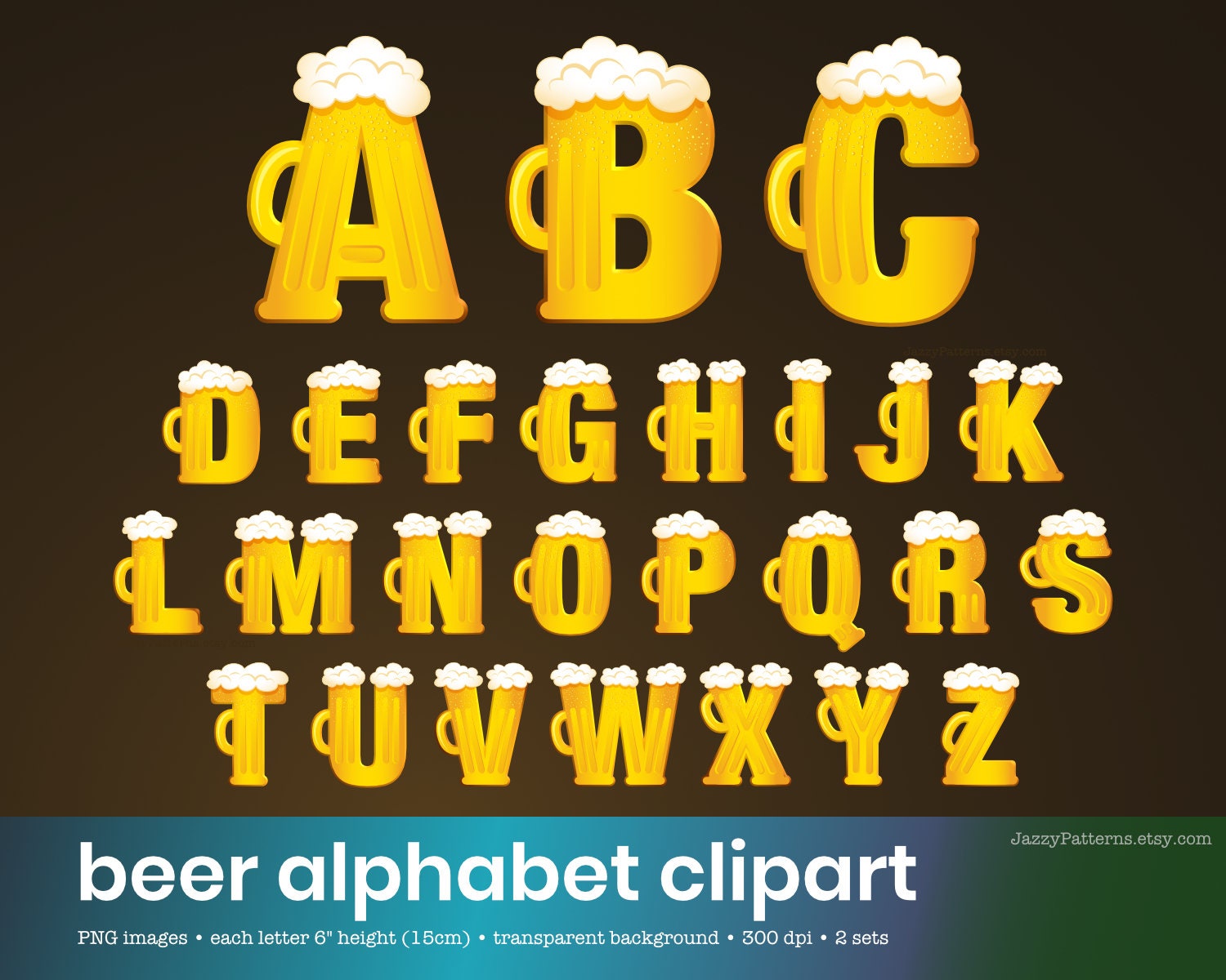 Beer Mug Alphabet Letters Clipart Perfect for Octoberfest Etsy Hong Kong