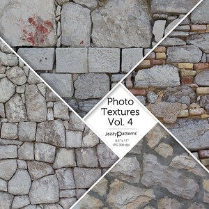 Stone Walls Photo Textures Vol.4,  digital scrapbooking background, instant download