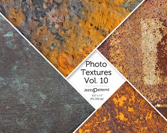 Rusted metal digital backgrounds, photo texture backdrop Vol.10, instant download