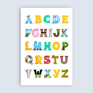 Wizard of Oz printable abc poster, instant download