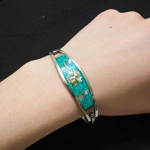 Vintage Abalone Sterling Silver Bracelet