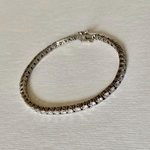 925 Silver CZ Tennis Bracelet 7.5 inches