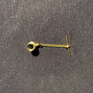 Gold Tone Rhinestone Tie Tack