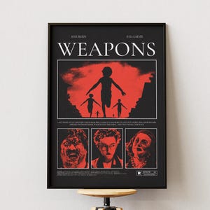 Weapons Film Poster – Brutalist Cinema Art – Minimal Movie Poster – Art-House Film Wall Print (Digital Download)