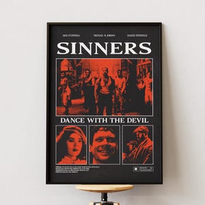 Sinners Movie Poster – Brutalist Film Art Print (Digital Download)