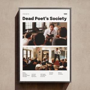 Dead Poet&#39;s Society Minimal Movie Poster - Film Poster - Home Decor - Film Fans - Semi-Glossy Poster