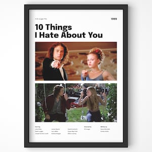 10 Things I Hate About You Minimal Movie Poster - Film Poster - Home Decor - Film Fans - DIGITAL DOWNLOAD