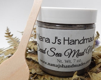 Dead Sea Mud Mask, 100% Pure, Facial Mud Mask, All Natural, Dead Sea Mineral Mud Mask, Face and Body Mud Mask, 7 ounces