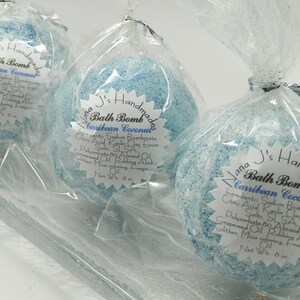 Bath Bomb, Caribbean Coconut - over 4 ounces, Bath Fizzy, Bath Bomb, Bath Melt,  Large Bath Bomb,,