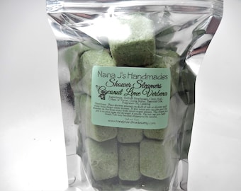 Coconut Lime Verbena Shower Steamers: Aromatherapy Shower Tabs