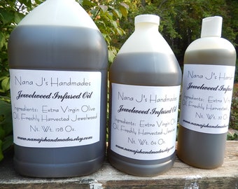 Organic Jewelweed Infused Oil: Soapmaking, Salve, Tincture - 64 Oz