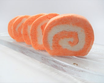 2 Pumpkin Cookie Crunch Bubble Bars, Solid Bubble Bath Bars