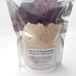 Milk Bath Salts, Oatmeal Coconut CHOOSE YOUR SCENT, Bath Salts, Aromatherapy, All Natural, Spa & Relaxation, Bath Soak,