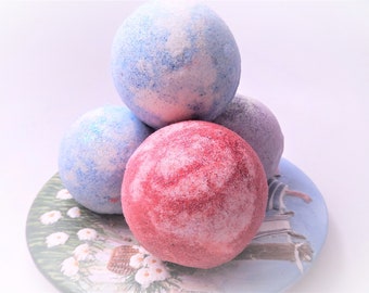4 oz Handmade Bath Bombs: Epsom Salts, Skin Softening, Choose Your Scent