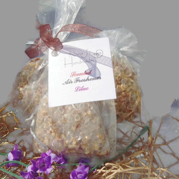 Lilac scented Sachet Air Fresheners bags.  Use in your car, closet, clothes dryer, drawers, rooms, as party favors.,