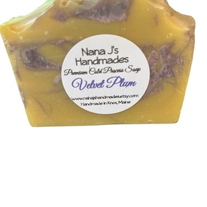 Cold Process Goats Milk Soap, Velvet Plum Artisan Soap, Bar Soap