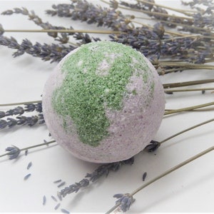 Lavender Chamomile Bath Bombs: 7 oz Extra-Large Epsom Salt Soak