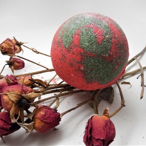 Rose Garden Large Bath Bomb, Bath Melt, Extra Large Bath Bomb, Bubble Bath Bomb, Embeds inside