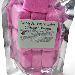 Shower steamers, Black Raspberries & Vanilla, Aromatherapy, Shower Tabs, Shower Fizzies