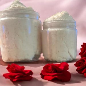 Unscented Whipped Shea Body Butter: Vegan Coconut Oil, 4 oz
