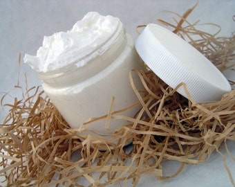 Whipped Shea Body Butter - Cool Citrus & Basil - 4 ounce - Vegan friendly.Body butter with coconut oil added-body butter-whipped body butter