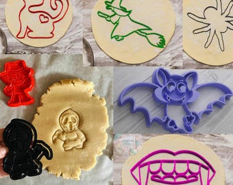 Pakiet 7 foremek do ciastek Halloween, pliki STL v02