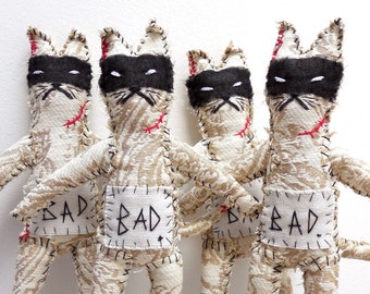 Bad cat - textile animal