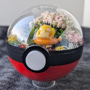 Terrário Pokémon Psyduck Pokébola feito à mão. Feito à mão, Diarama - Bulbasaur, Charmander, Squirtle, Pikachu