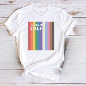 Colors of Love TShirt, Pride Flag Shirt, Pride Month Shirt, LGBTQ TShirt, Gay Pride Shirt, Rainbow Shirt, Equality Shirt, LGBTQ Gift