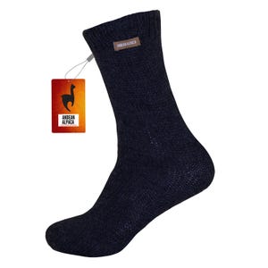 HANDMADE ANDEAN ALPACA mid calf dark gray socks