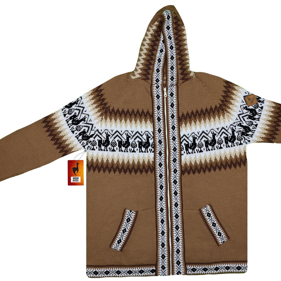 Women HANDMADE ANDEAN ALPACA Light Brown Zip Hoodie Sweater Sz Xl - Etsy Women HANDMADE ANDEAN ALPACA Light Brown Zip Hoodie Sweater Sz Xl - Etsy