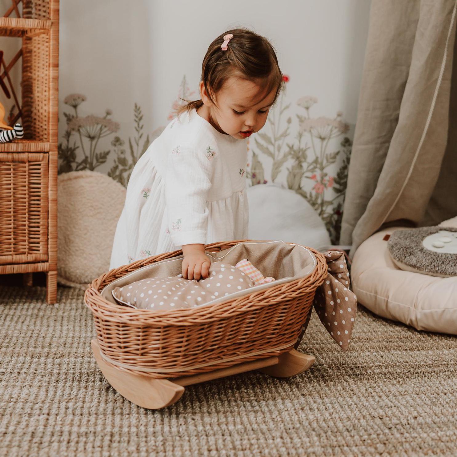 Rattan doll bed - Etsy 日本