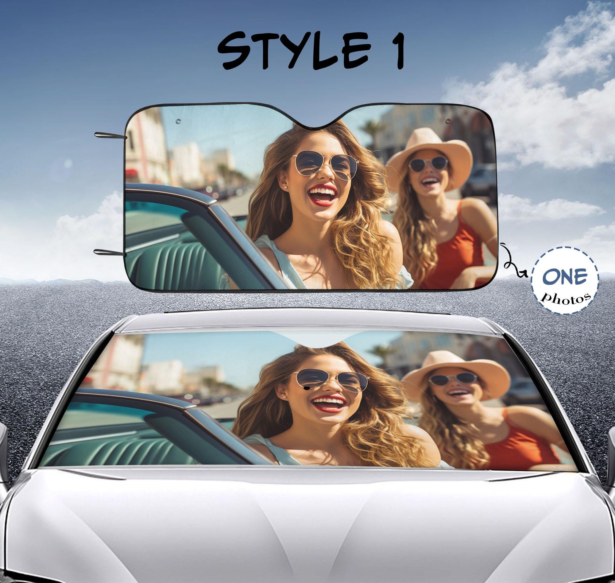 Discover Personalized Photo Sun Shade, Custom Car Sun Shade, Windshield Sun Shade