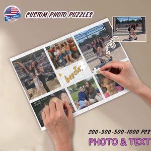 Personalized Photo Jigsaw Puzzle: Custom Collage, Birthday Gift