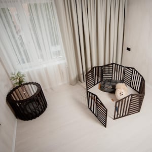 Eco Friendly Dog Kennel Dark Playpen Puppy Kennel Wooden Enclosure for Dogs Puppy Fence Dog Kennel Puppy Home