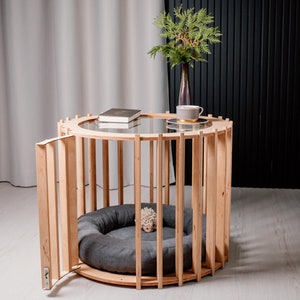 Dog House - Coffee Table Light Modern Dog House Dog Crate Dog Bed Puppy Dog House Pet Furniture Dog House Crate