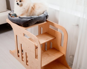 Dog Bed Stairs: Indoor Pet Steps for Tall Bed