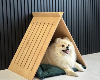 Modern Barn Style Dog House: Eco Friendly Indoor Pet Bed