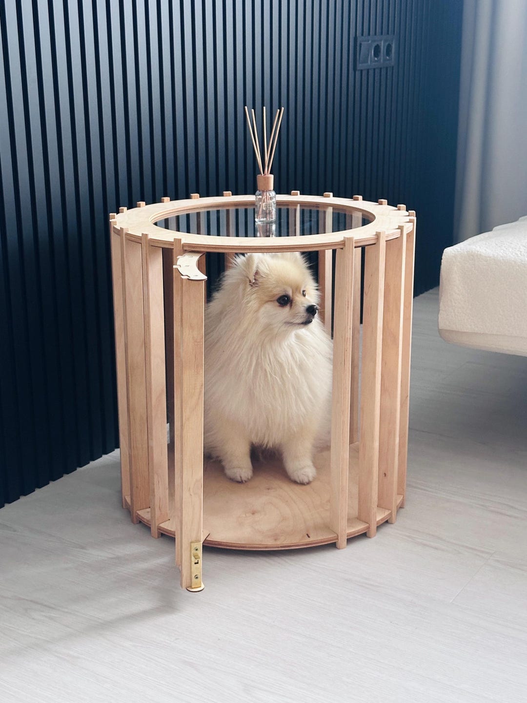 Small Modern Dog House Coffee Table: Minimalist Scandinavian Pet ...