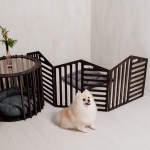 Dog Kennel Dark Playpen Puppy Kennel Wooden Enclosure for Dogs Puppy Fence Dog Kennel