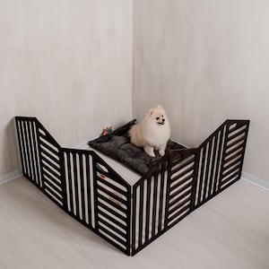Wooden Enclosure for Puppy Dog Kennel Dark Playpen Puppy Kennel Puppy Fence Dog Kennel